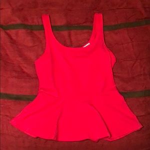Red peplum tank from express